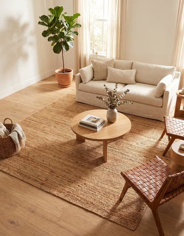7' 10 x 7' 10 Handmade Braided Jute Luxe Square Rug