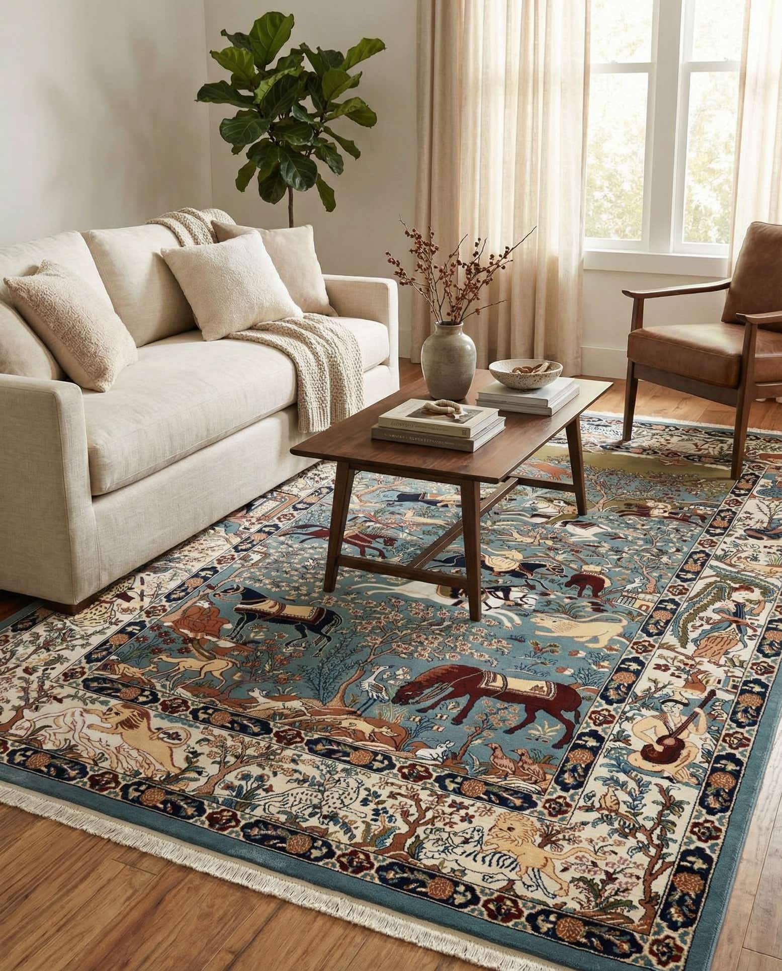 7' 1 x 10' Nain Design Rug