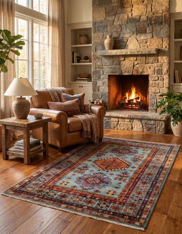 3' 4 x 5' 6 Hand Knotted Kazak Rug