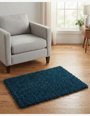 2' x 3' Solid Shag Rug