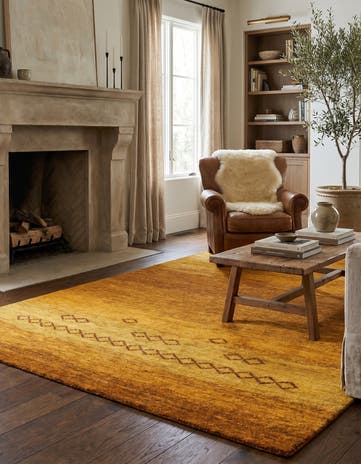 4' 8 x 6' 7 Hand Knotted Gabbeh Wool Rug