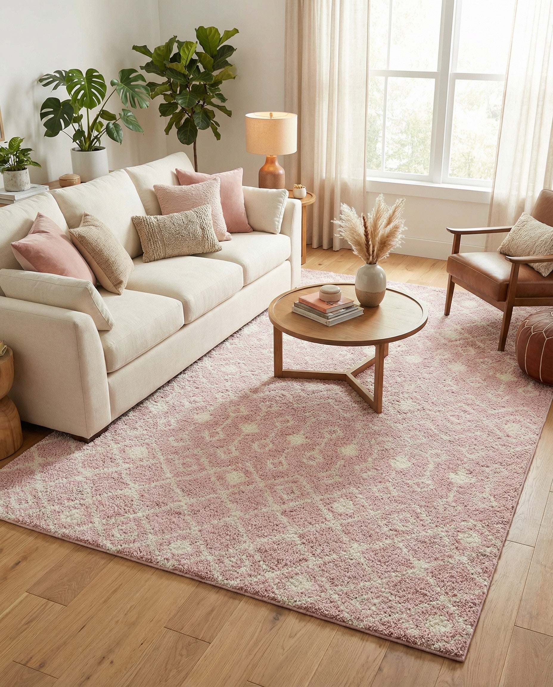 Primary image 10' x 13' Moroccan Trellis Shag Rug