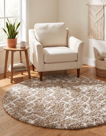 4' x 4' Marrakesh Shag Round Rug