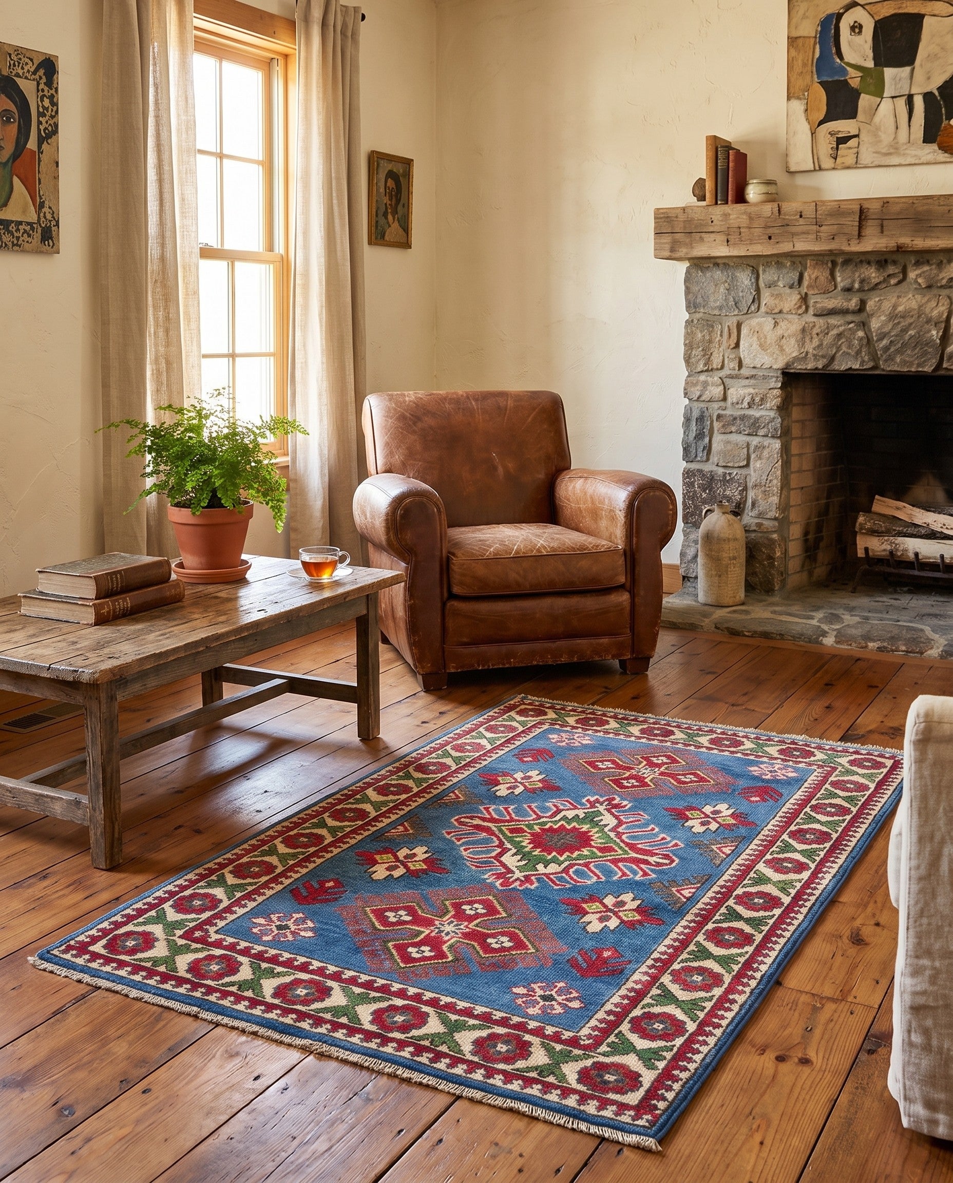 80cm x 130cm Hand Knotted Kazak Rug
