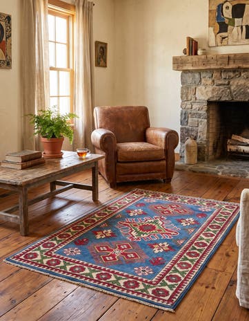 2' 7 x 4' 3 Hand Knotted Kazak Rug