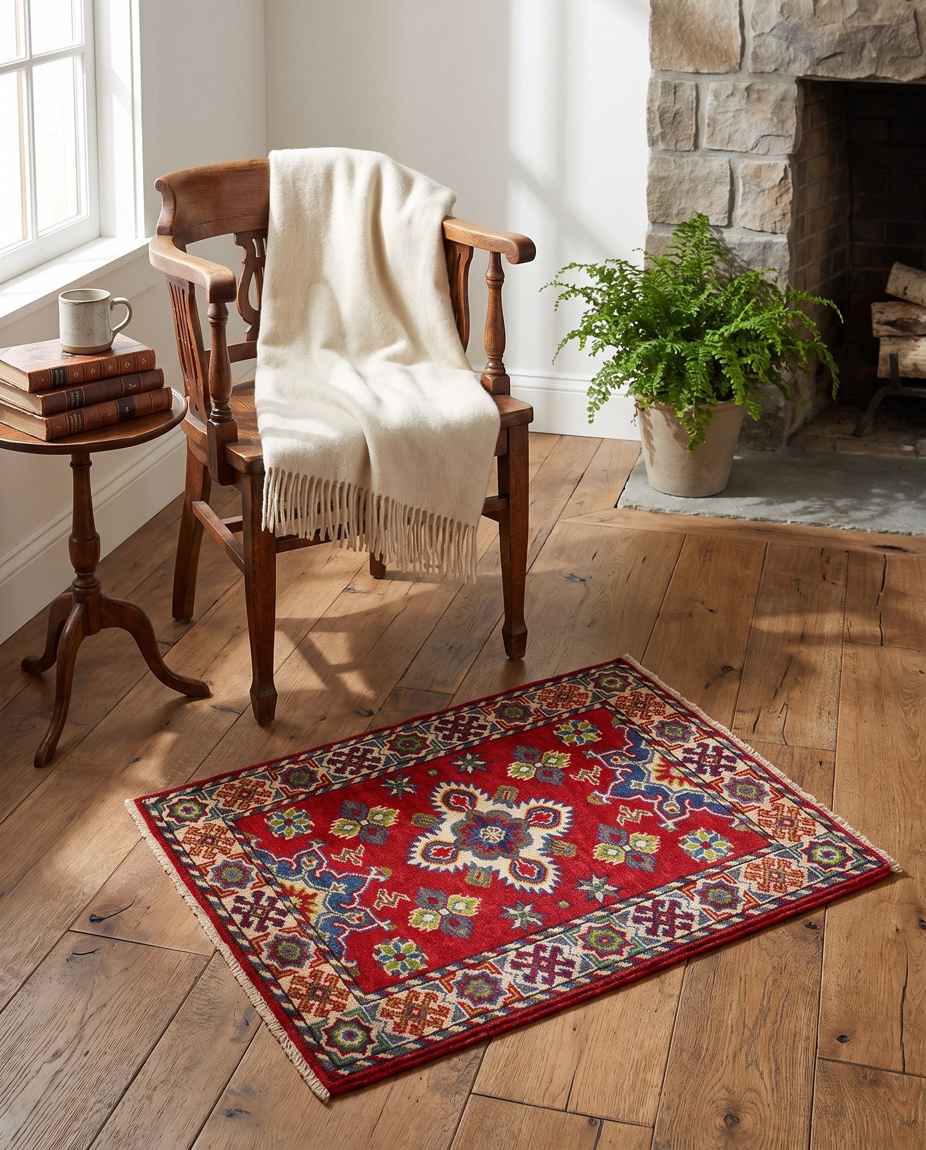 2' x 2' 9 Hand Knotted Kazak Rug