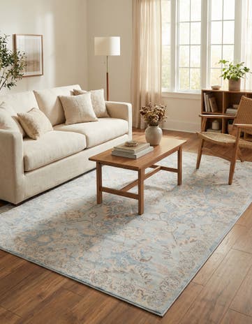 Light Blue Victoria Rug