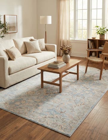 Light Blue Victoria Rug
