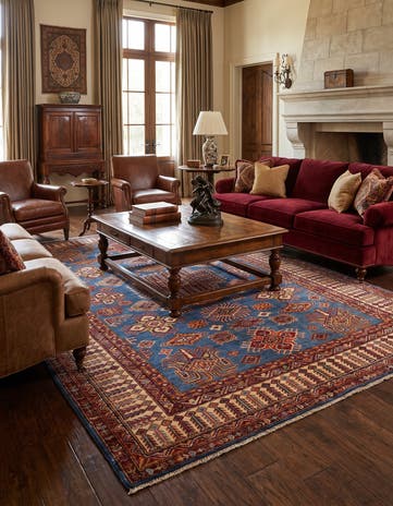 5' 10 x 8' 2 Hand Knotted Kazak Rug