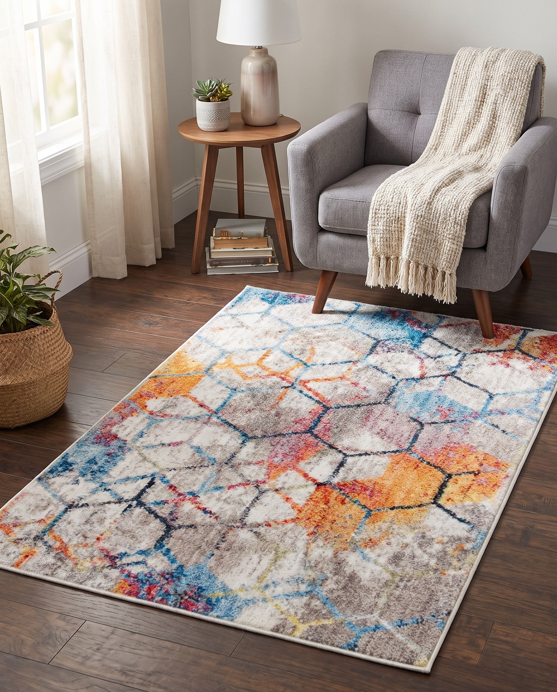 White Andromeda Rug