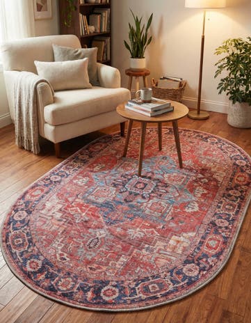 4' x 6' Washable Maahru Oval Rug