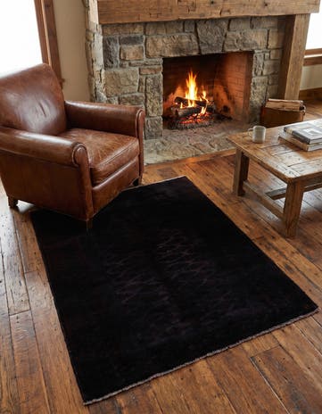 3' 6 x 4' 5 Hand Knotted Balouch Wool Square Rug