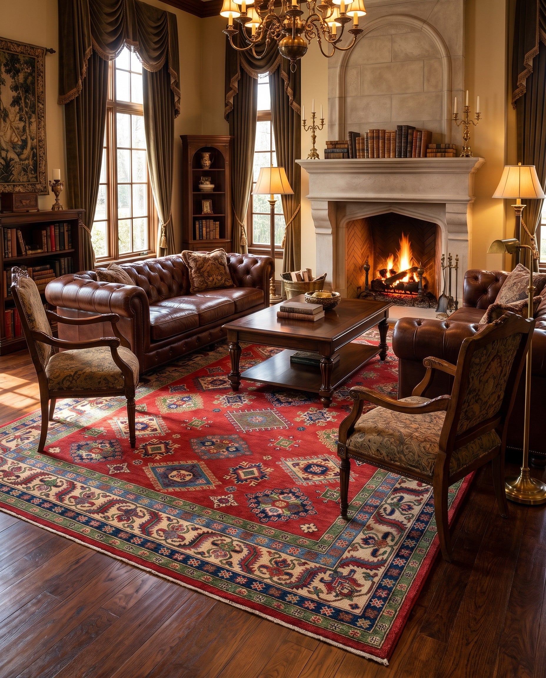 6' 6 x 9' 10 Hand Knotted Kazak Rug