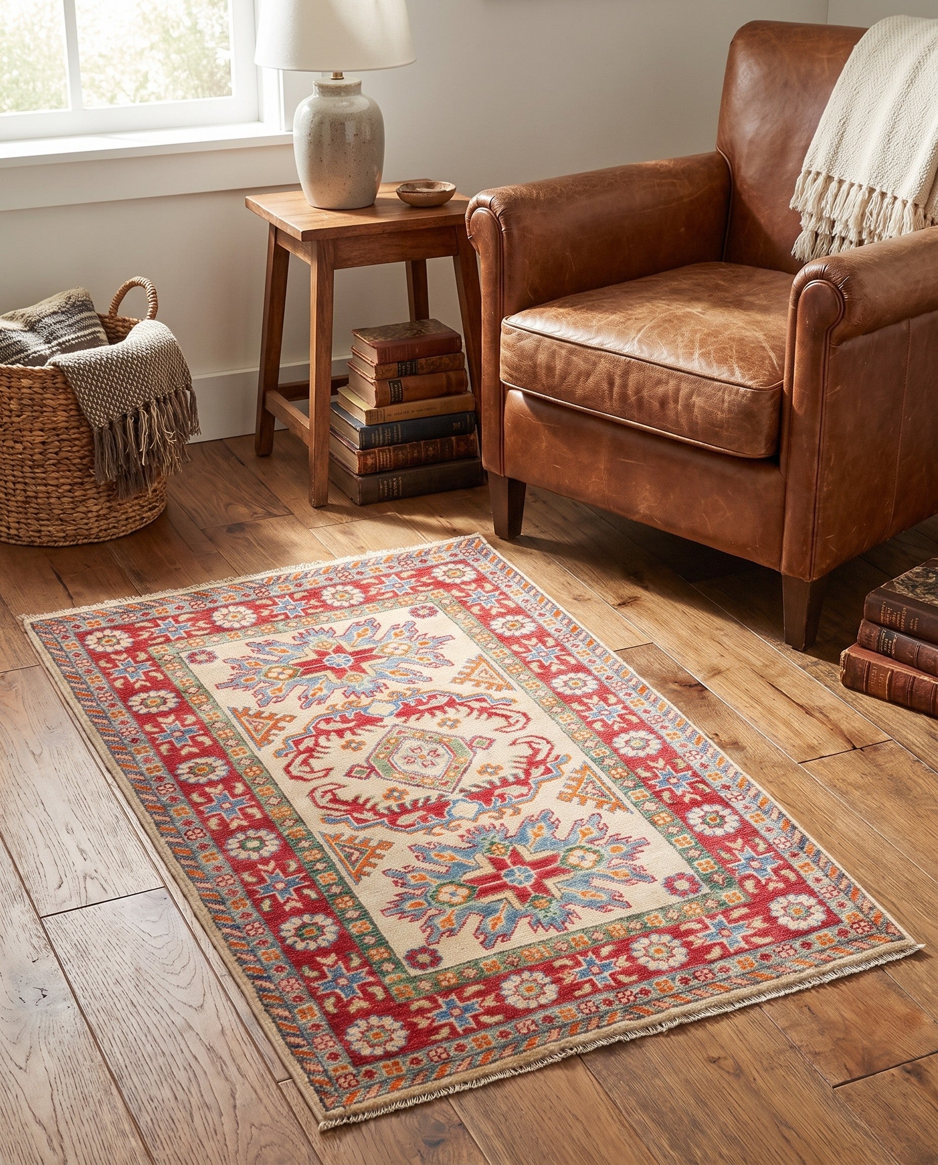 2' 9 x 4' Hand Knotted Kazak Rug