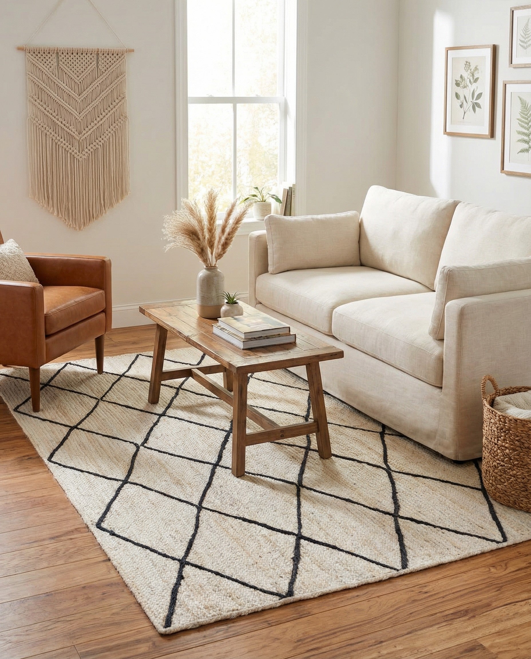 5' 1 x 8' Handmade Braided Jute Rug