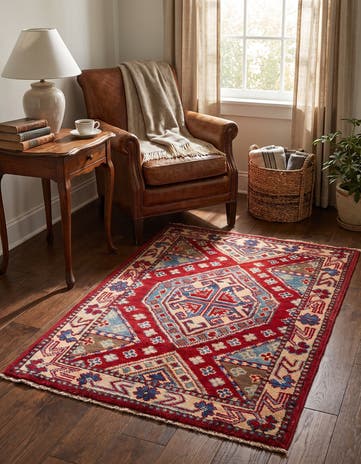 2' 1 x 3' Hand Knotted Kazak Rug