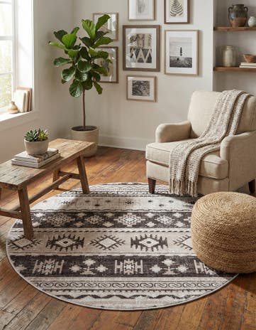 5' 3 x 5' 3 Lucerne Round Rug