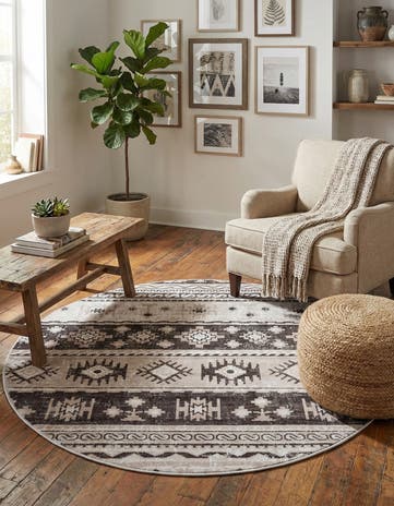 5' 3 x 5' 3 Lucerne Round Rug