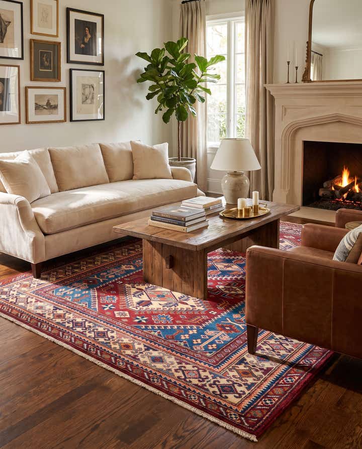 130cm x 175cm Hand Knotted Shirvan Rug