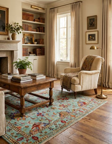3' 4 x 5' Hand Knotted Ariana Ziegler Rug