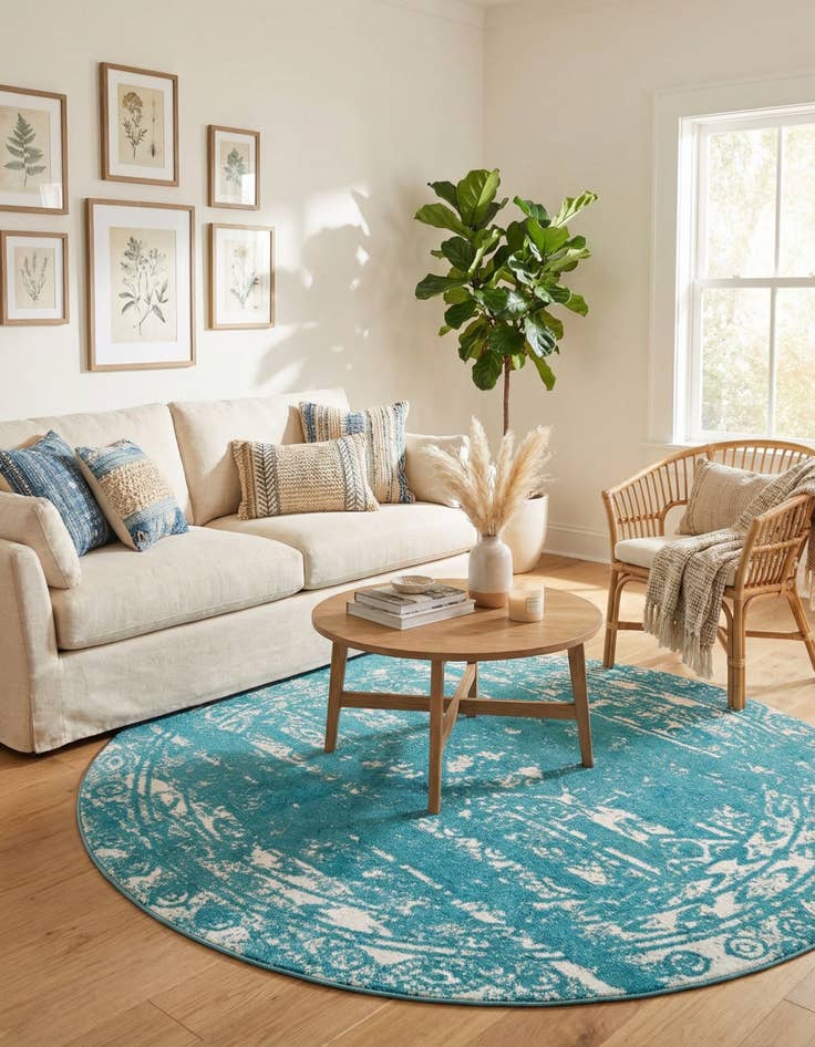 Detail image of 2' x 7' 10 Lennon Round Rug