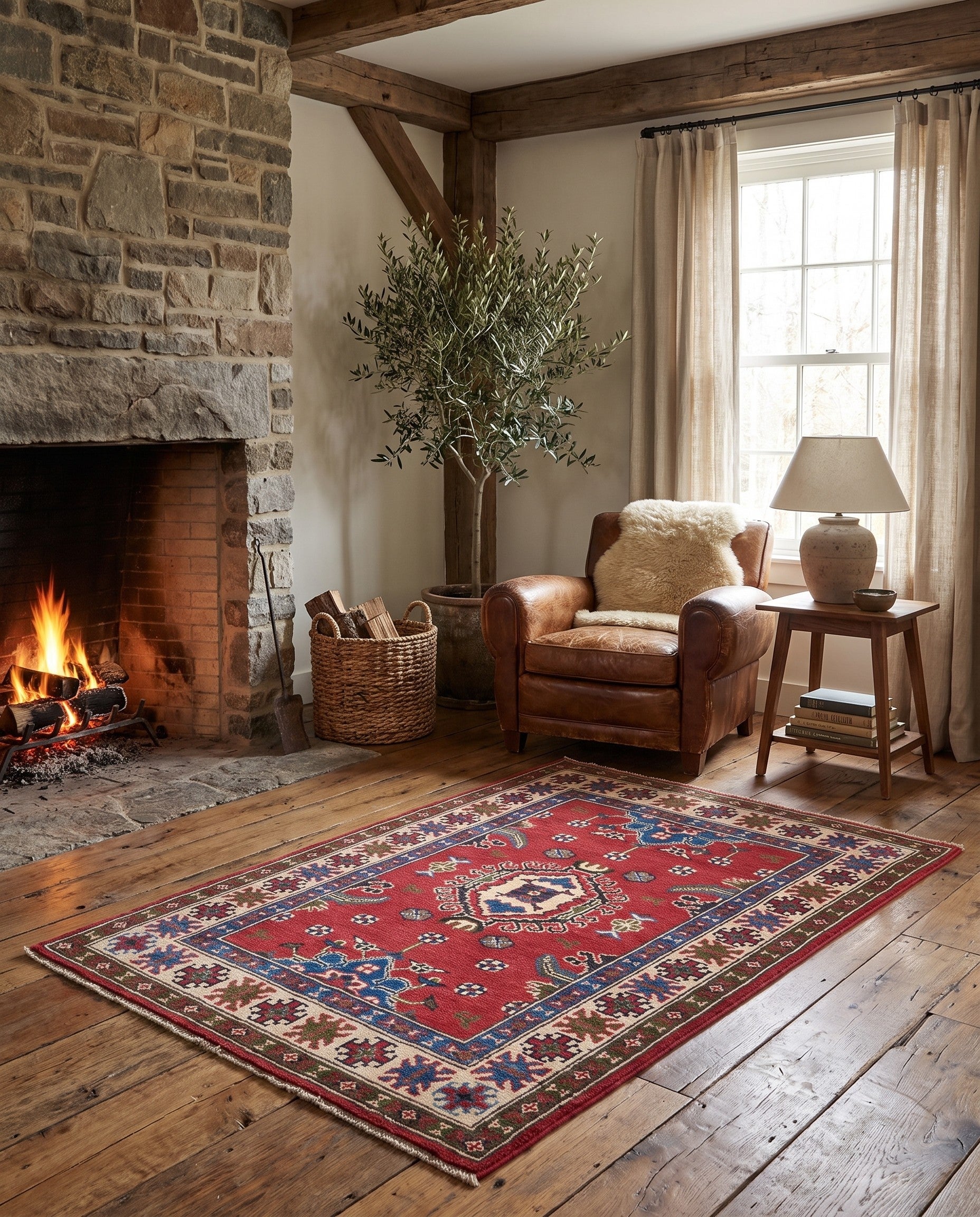 2' 8 x 4' Hand Knotted Kazak Rug