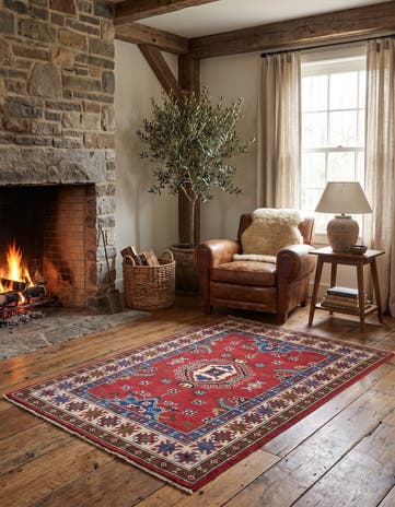 2' 8 x 4' Hand Knotted Kazak Rug