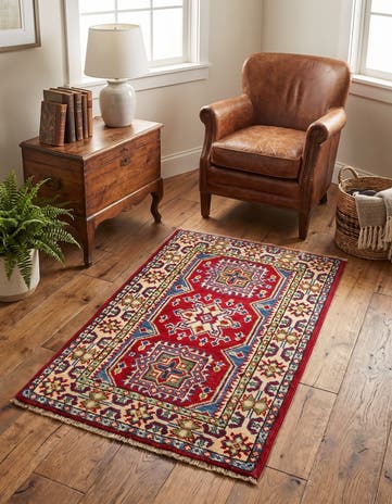 2' x 3' 4 Hand Knotted Kazak Rug