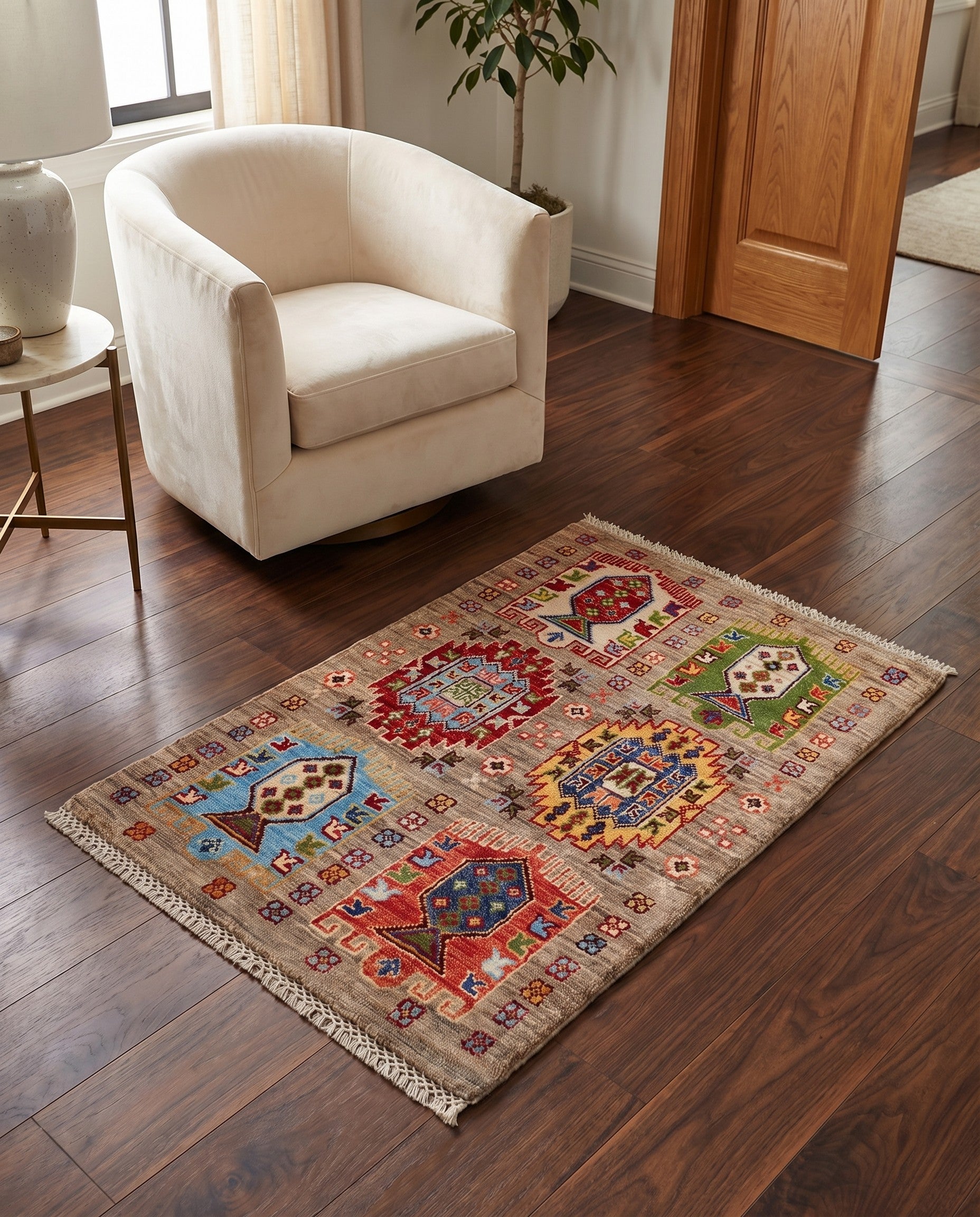 2' x 3' Hand Knotted Ariana Ziegler Rug