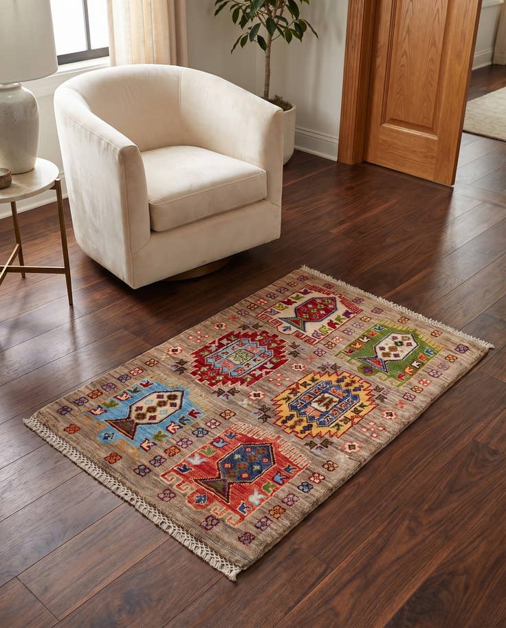 Detail image of 2' x 3' Hand Knotted Ariana Ziegler Rug