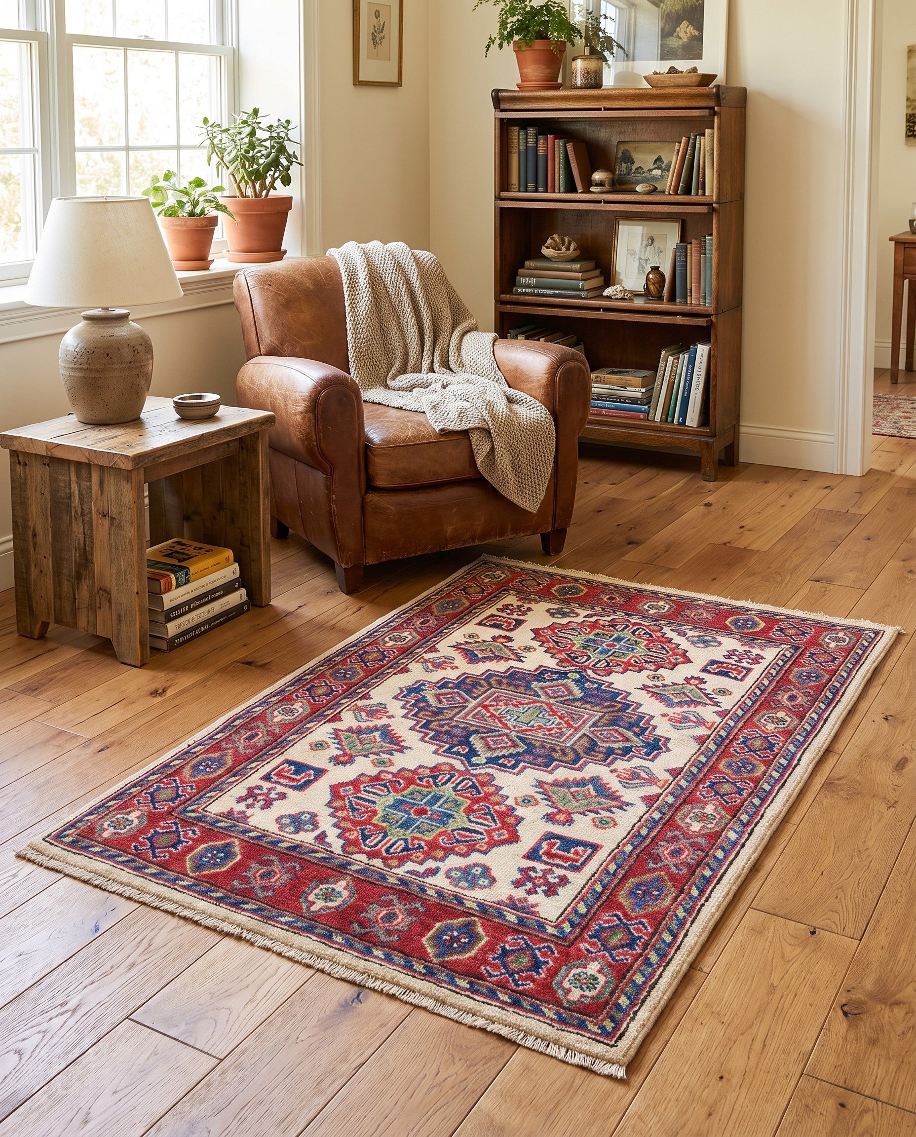 2' 7 x 3' 11 Hand Knotted Kazak Rug
