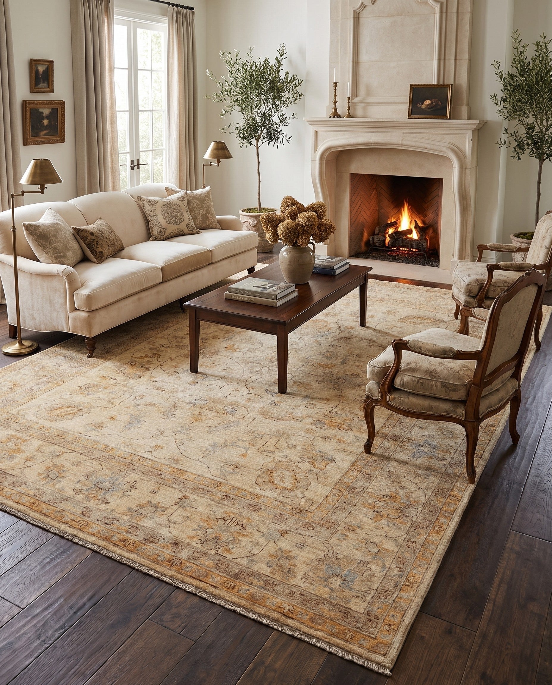 8' 1 x 9' 11 Hand Knotted Ziegler Rug