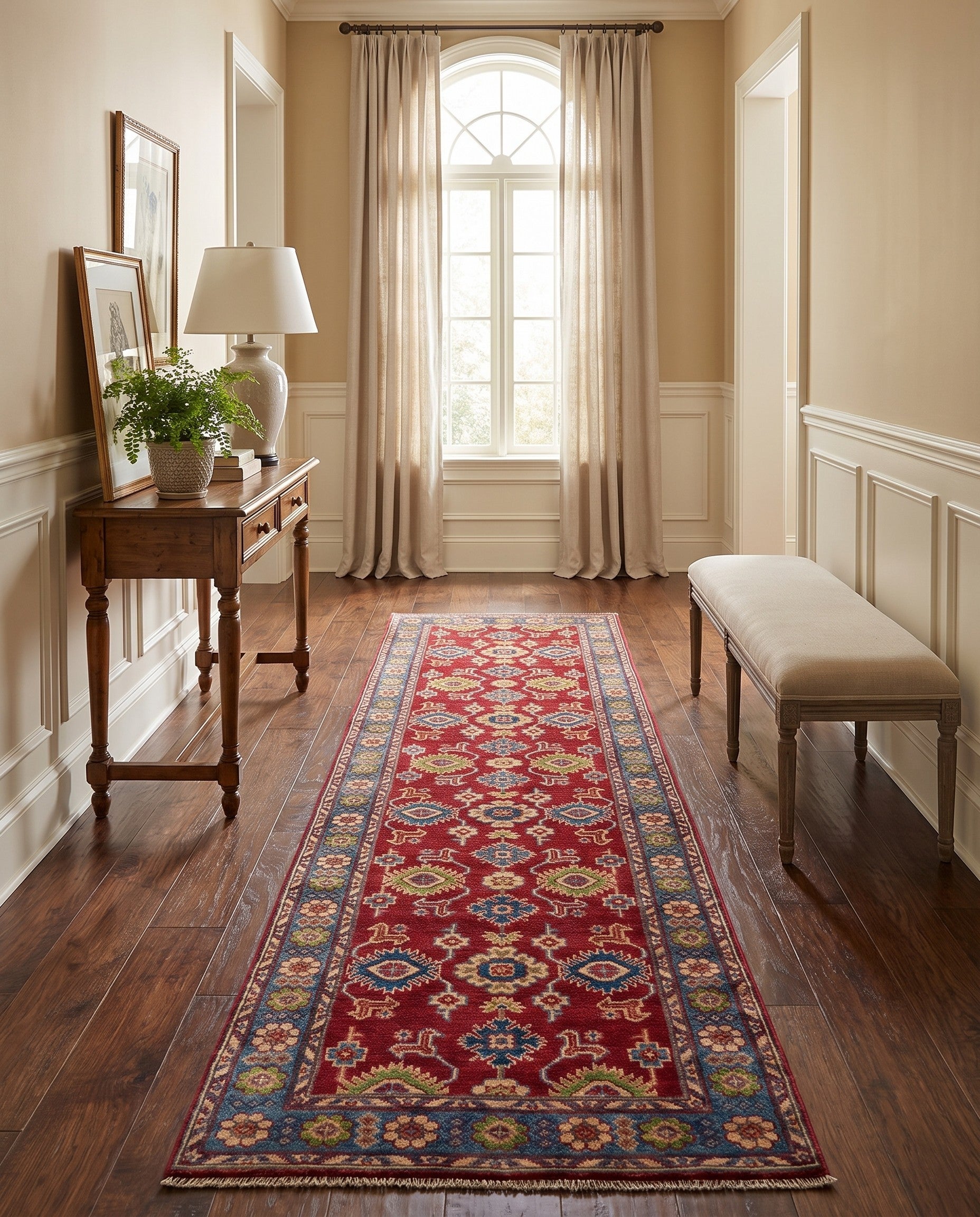 2' 8 x 9' 7 Hand Knotted Kazak Runner Rug