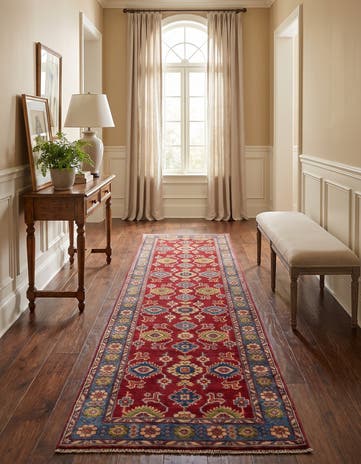 2' 8 x 9' 7 Hand Knotted Kazak Runner Rug
