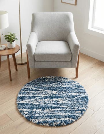 3' 3 x 3' 3 Serenity Shag Round Rug