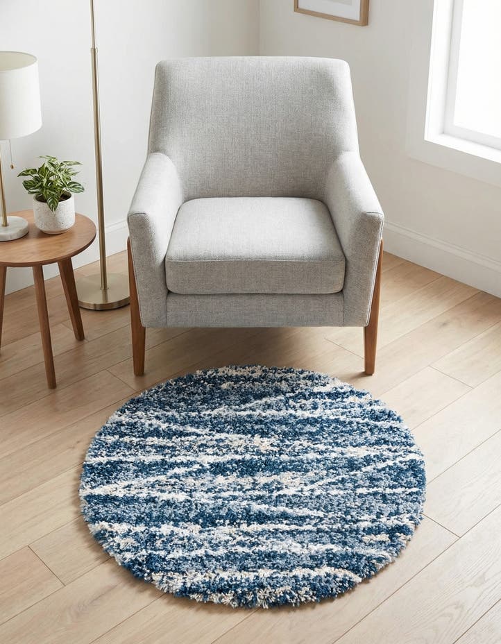 3' 3 x 3' 3 Serenity Shag Round Rug