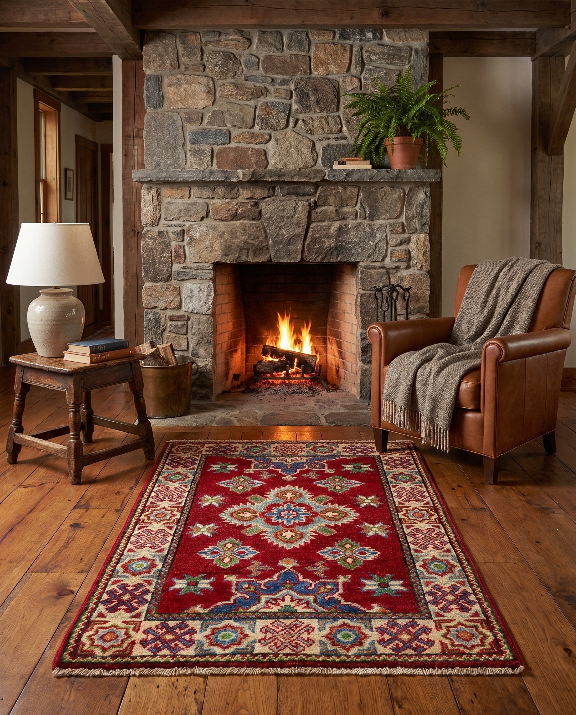 2' 1 x 3' 2 Hand Knotted Kazak Rug