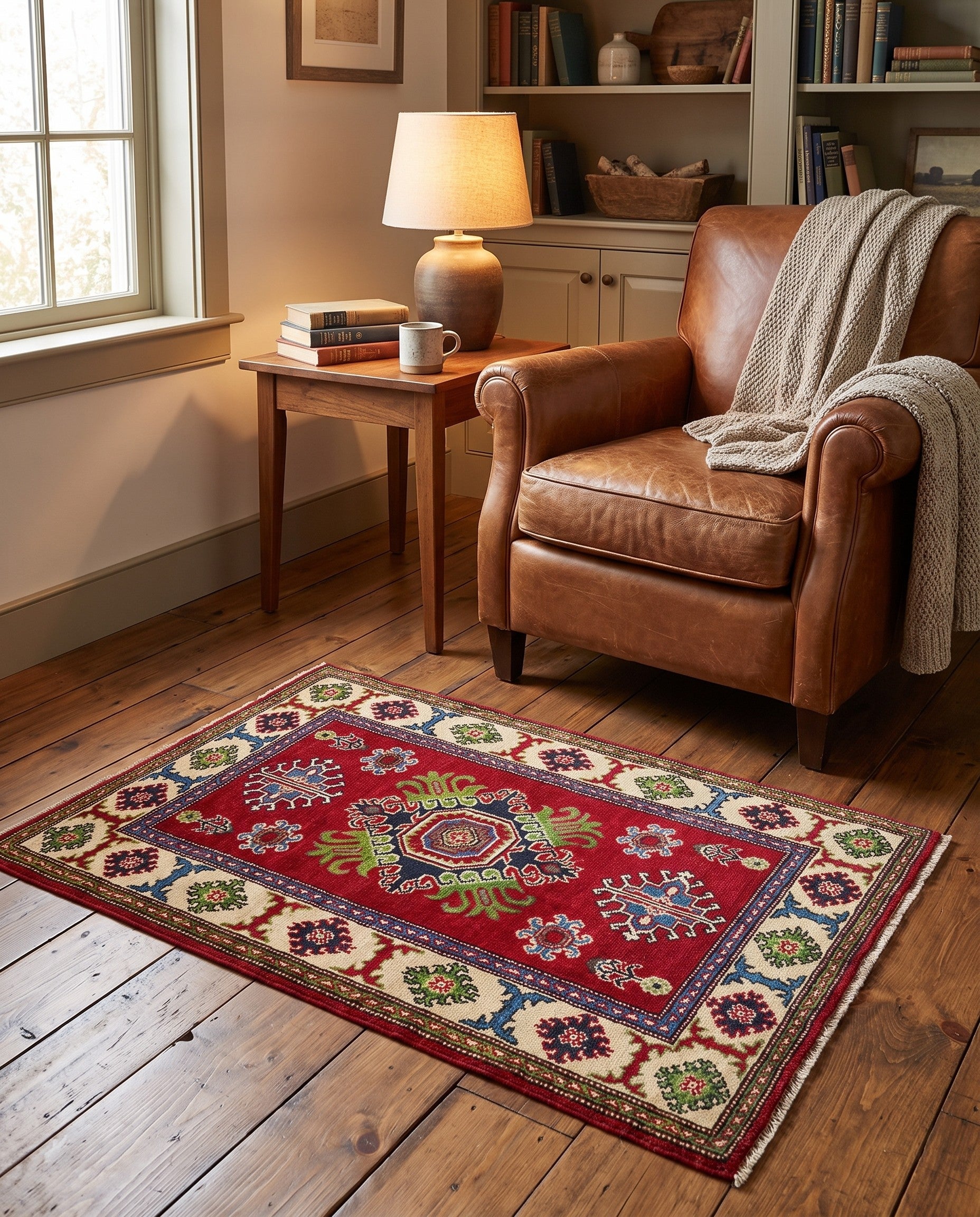 2' 7 x 4' 2 Hand Knotted Kazak Rug