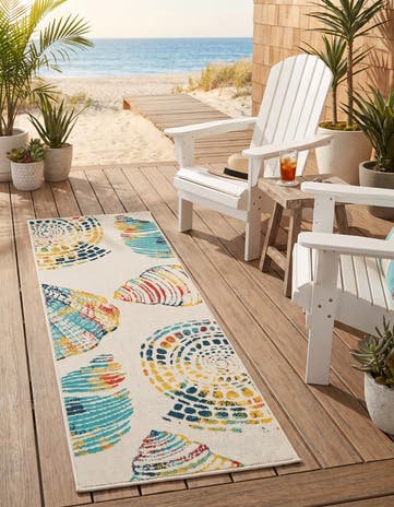 2' x 6' Easy-Clean Coastal Indoor / Outdoor Runner Rug