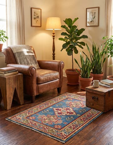 2' x 3' Hand Knotted Kazak Rug