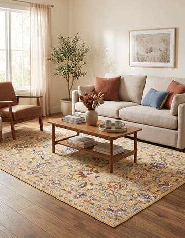 Yellow Kamala Washable Rug