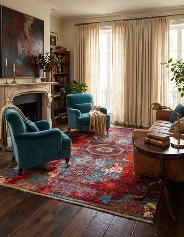 5' 10 x 8' 2 Hand Knotted Mamluk Ziegler Rug