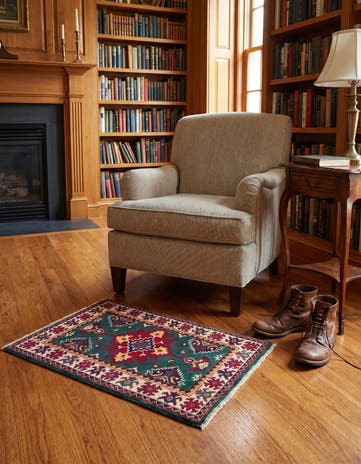 2' x 3' 1 Hand Knotted Kazak Rug