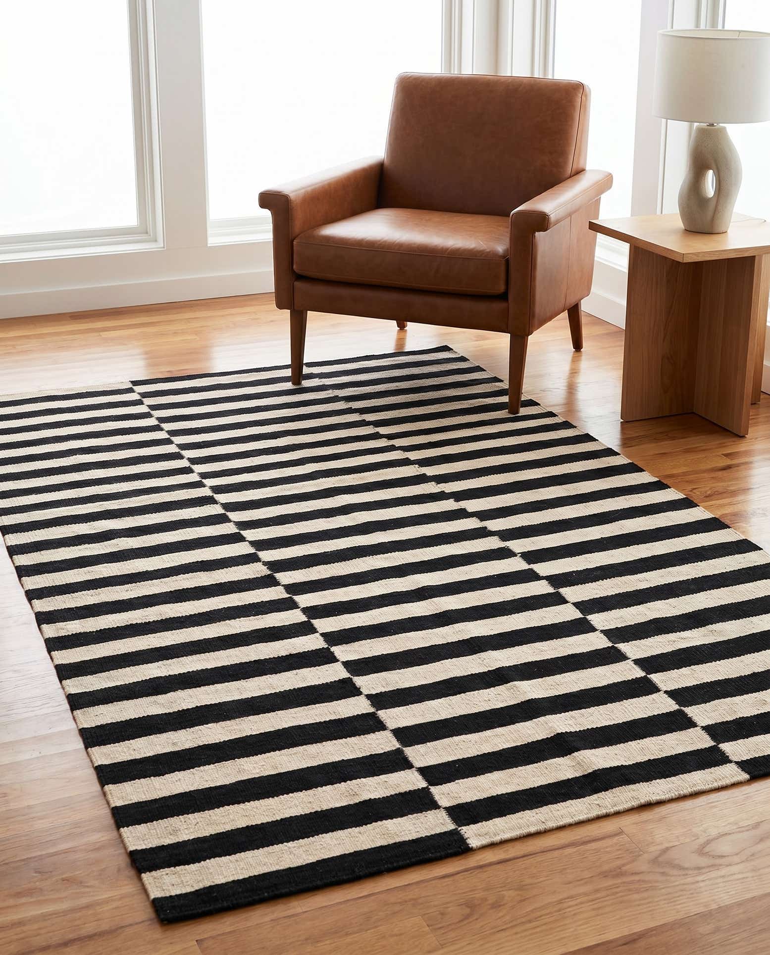 3' 6 x 4' 8 Hand Woven Kilim Modern Wool Rug