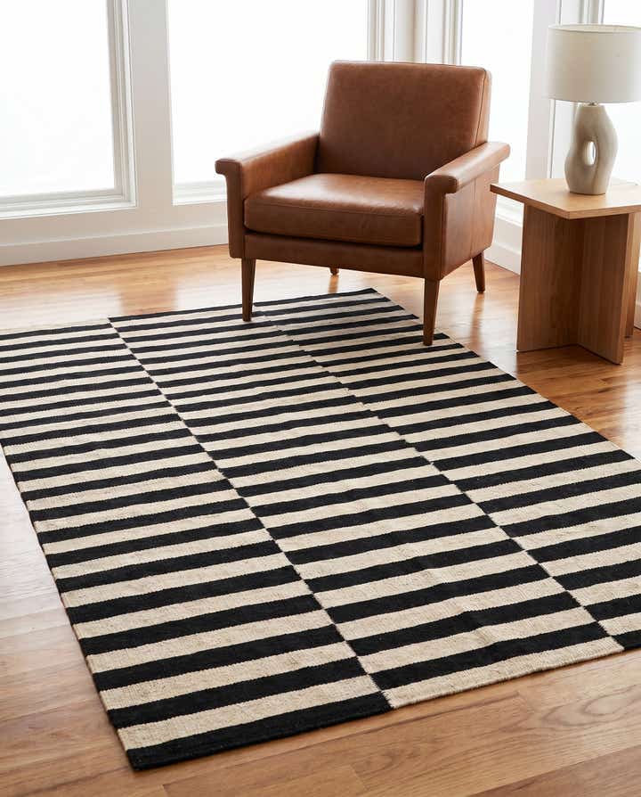 3' 6 x 4' 8 Hand Woven Kilim Modern Wool Rug