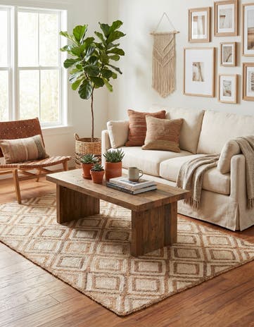 5' 1 x 8' Handmade Braided Jute Rug