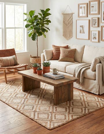 5' 1 x 8' Handmade Braided Jute Rug