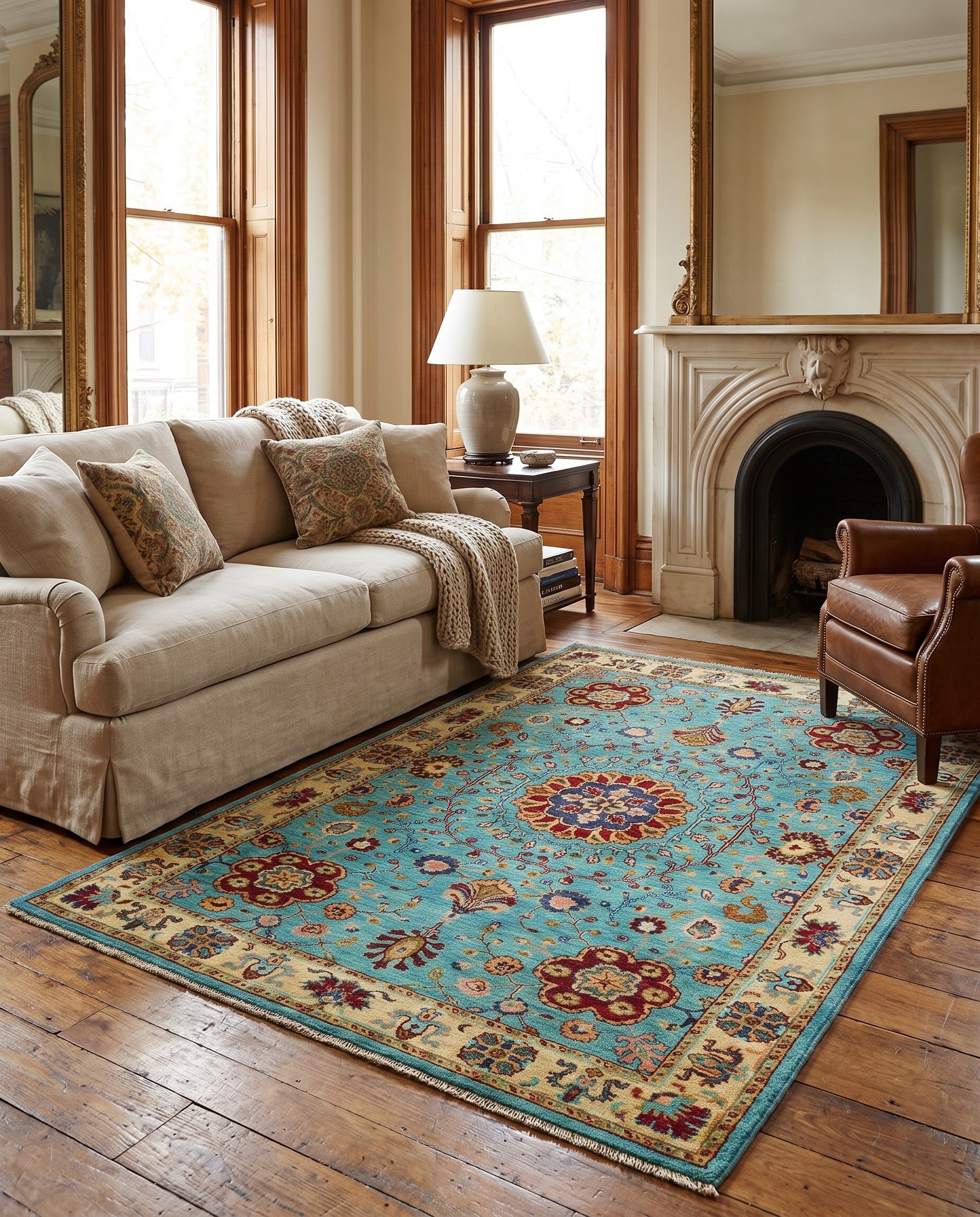 4' 1 x 6' 2 Hand Knotted Ariana Ziegler Rug