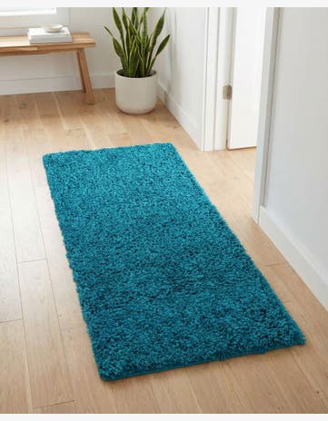 2' x 4' Solid Shag Runner Rug