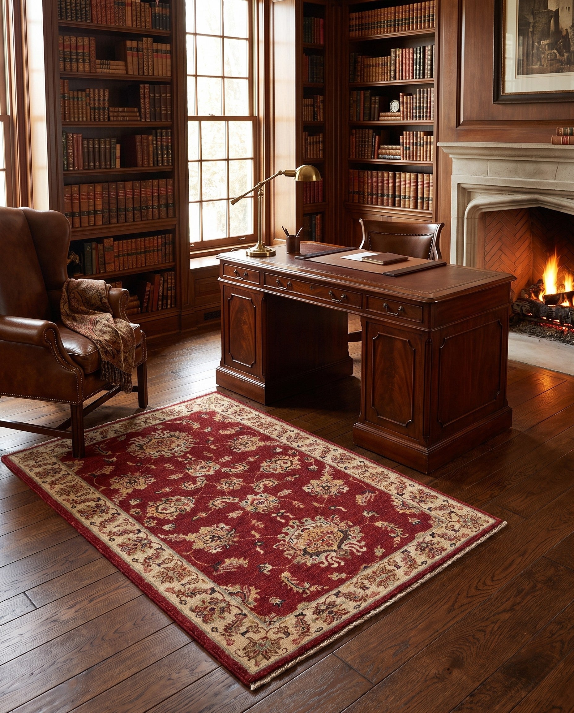3' 2 x 5' 1 Hand Knotted Ziegler Rug
